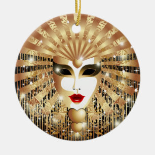 Ornement En Céramique Mask de la Fête du Venice Carnival