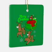 Ornement En Céramique masque visage de noël clair père Noël traîneau à r (Droite)