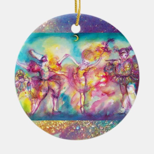 ORNEMENT EN CÉRAMIQUE MASQUERADE / PLANTE BOUTEILLE (Devant)