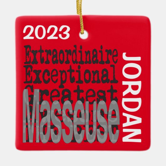 Ornement En Céramique Masseuse Extraordinaire CUSTOM (Devant)