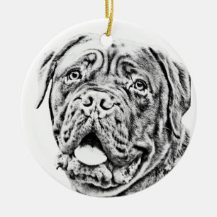 Ornement En Céramique Mastiff français