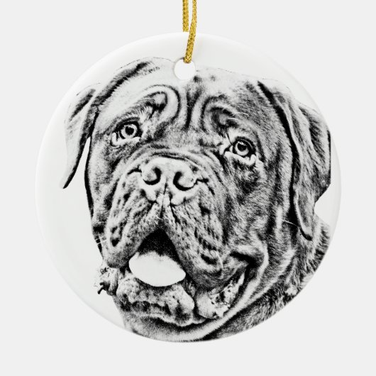 Ornement En Céramique Mastiff français (Devant)