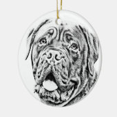 Ornement En Céramique Mastiff français (Gauche)