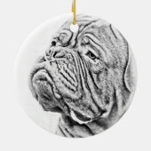 Ornement En Céramique Mastiff français (Dos)