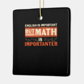 Ornement En Céramique Math Enseignant Math Math est important (Gauche)