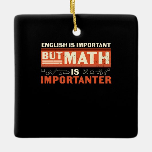 Ornement En Céramique Math Enseignant Math Math est important (Devant)