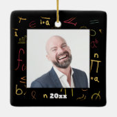 Ornement En Céramique Math Symboles Cadre Enseignant (Dos)