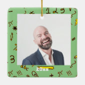 Ornement En Céramique Math Symboles Cadre Enseignant (Dos)