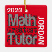 Ornement En Céramique Math Tutor Extraordinaire PERSONNALISÉ (Devant)