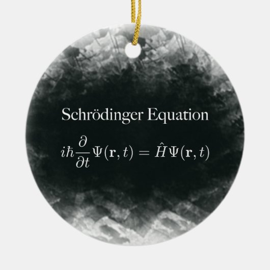 Ornement En Céramique Maths d'équation de Schrödinger et physique de (Devant)