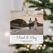 Ornement En Céramique Mauvaises herbes neuves 1er Noël Photo Noël