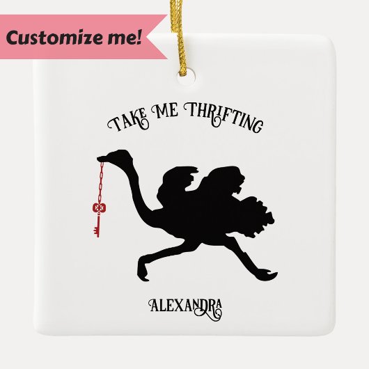 Ornement En Céramique Me prendre Thrifting Vintage