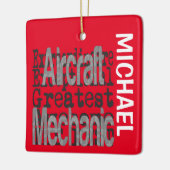 Ornement En Céramique Mécanicien d'aéronef Extraordinaire CUSTOM (Gauche)