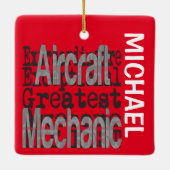 Ornement En Céramique Mécanicien d'aéronef Extraordinaire CUSTOM (Dos)