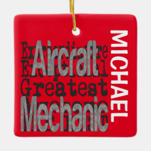 Ornement En Céramique Mécanicien d'aéronef Extraordinaire CUSTOM