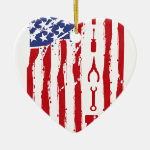 Ornement En Céramique Mécanicien - le commerce d'entretien de voiture de