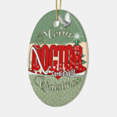 ORNEMENT EN CÉRAMIQUE MÉDECIN CARDIOLOGISTE DE NOËL (Gauche)