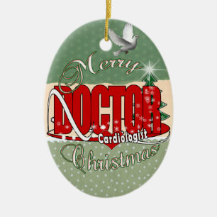 ORNEMENT EN CÉRAMIQUE MÉDECIN CARDIOLOGISTE DE NOËL