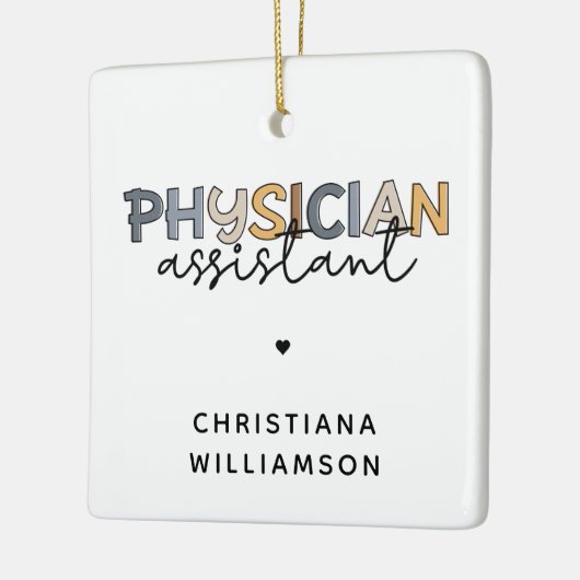 Ornement En Céramique Médecin sur mesure Adjoint PA Appréciation Cadeaux (Gauche)