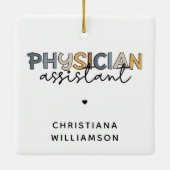 Ornement En Céramique Médecin sur mesure Adjoint PA Appréciation Cadeaux (Dos)