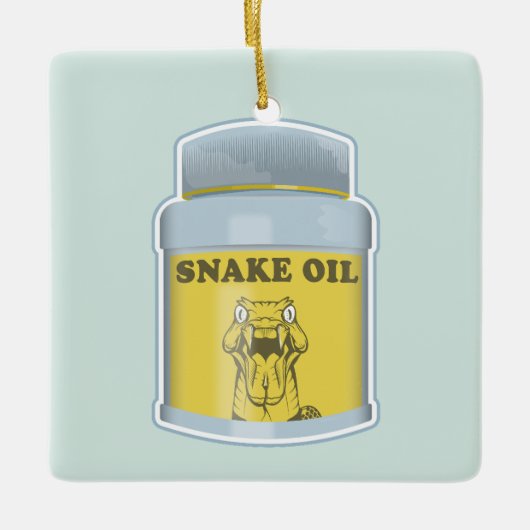 Ornement En Céramique Médecine alternative à l'huile de serpent (Devant)