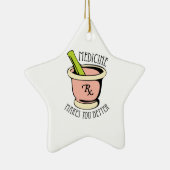 Ornement En Céramique Médecine Rx (Droite)