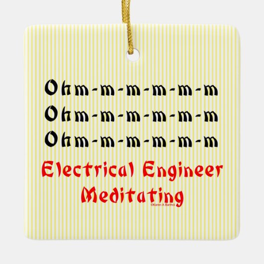 Ornement En Céramique Méditation du génie électrique (Devant)
