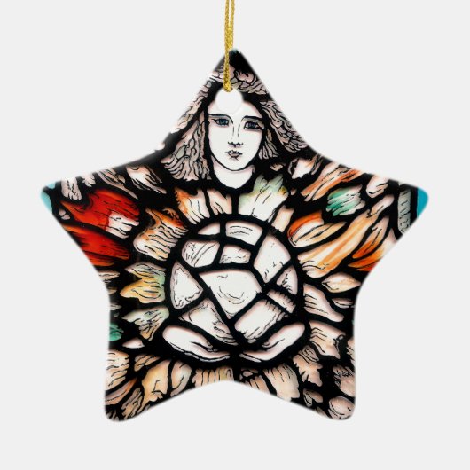 Ornement En Céramique Méditation en couleurs. (Devant)