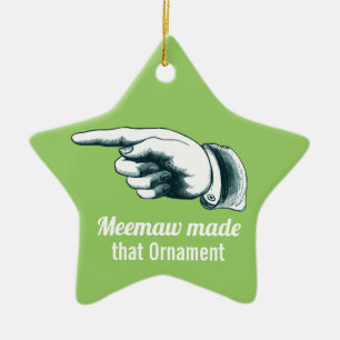 Ornement En Céramique Meemaw Christmas Tree Ornament