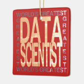 Ornement En Céramique Meilleur Data Scientist du monde (Gauche)