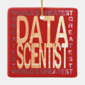 Ornement En Céramique Meilleur Data Scientist du monde (Dos)