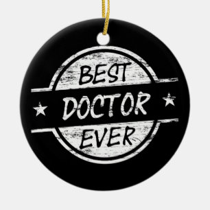 Ornement En Céramique Meilleur docteur Ever White