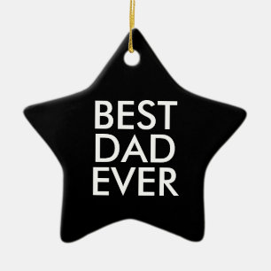 Ornement En Céramique Meilleur papa Idée cadeau de Noël