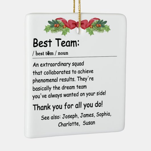 Ornement En Céramique Meilleure définition d'équipe appréciation des emp (Droite)