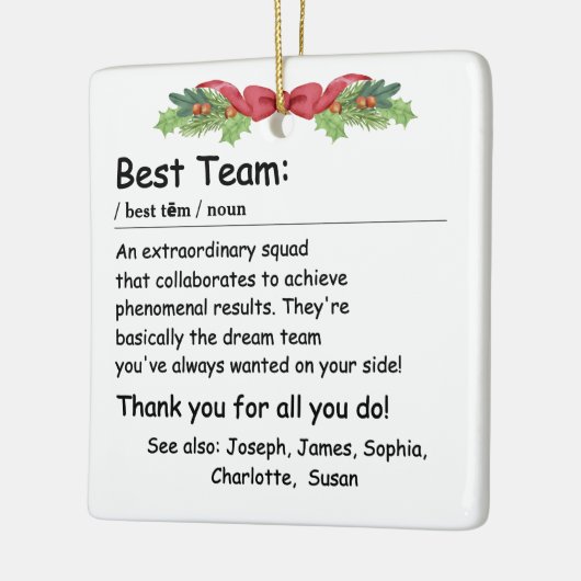 Ornement En Céramique Meilleure définition d'équipe appréciation des emp (Gauche)