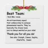 Ornement En Céramique Meilleure définition d'équipe appréciation des emp (Dos)