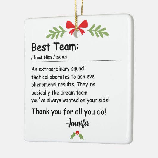 Ornement En Céramique Meilleure définition d'équipe appréciation des emp (Gauche)