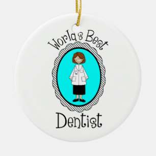 Ornement En Céramique Meilleure dentiste (femme) Tee - shirt et cadeau