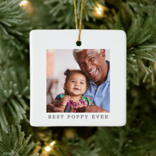 Ornement En Céramique Meilleure grand-mère jamais photo de Noël simple