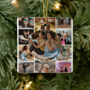 Ornement En Céramique Meilleures Amies Pour Toujours 11 Collage Photo Am
