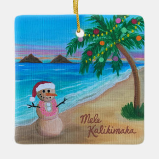 Ornement En Céramique Mele Kalikimaka ornament, Hawaiian Holiday Sandman