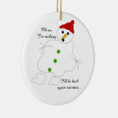 Ornement En Céramique Melting Snowman (Droite)