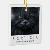 Ornement En Céramique Mémorial de photo de chat moderne minimaliste élég (Droite)
