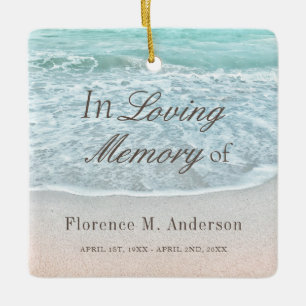 Ornement En Céramique Mémorial des Vacances de Mémoire Beach
