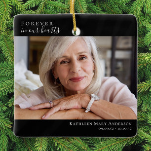 Ornement En Céramique Memorial Keeps   Pour toujours dans nos coeurs