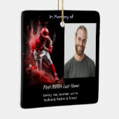 Ornement En Céramique Memorial Keepsake Baseball Softball (Droite)