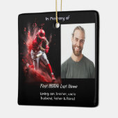 Ornement En Céramique Memorial Keepsake Baseball Softball (Gauche)