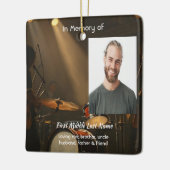 Ornement En Céramique Memorial Keepsake Drummer Drums Band  (Gauche)