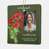 Ornement En Céramique Memorial Keepsake Geranium Flower (Gauche)