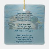 Ornement En Céramique Memorial Keepsake Mallard Ducks Bird (Dos)